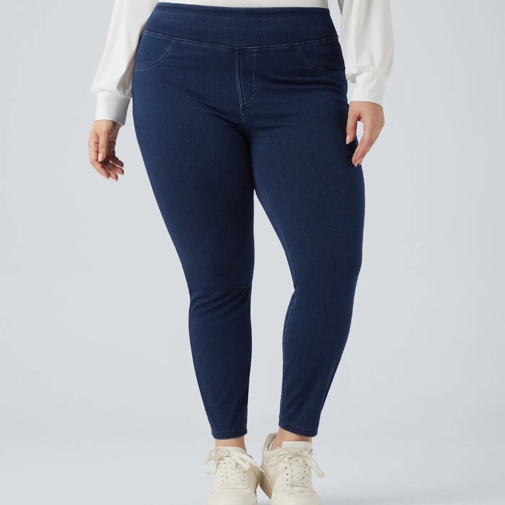 Halara Flex  High Waisted Pocket Denim Plus Size Casual Leggings 2x